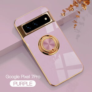 �y�\�t�g�N���A�ی�t�B�����t�zGoogle Pixel7 Pro �P�[�X �����O��̌^�P�[�X TPU �ϏՌ� ���ʃS�[���h���b�L �X�^���h�@�\ �����h�~ ����~�� ���菝�h�~ �s�N�Z��7Pro�P�[�X Pixel 7 Pro �J�o�[ Pixe