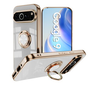 �y�\�t�g�N���A�ی�t�B�����t�zGoogle Pixel9PRO �P�[�X �����O��̌^�P�[�X TPU �ϏՌ� ���ʃS�[���h���b�L �X�^���h�@�\ �����h�~ ����~�� ���菝�h�~ �s�N�Z��9Pro Pixel 9 Pro Pixel9 �s�N�Z�� �J