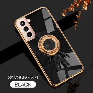 Galaxy S21 �P�[�X �����O��̌^�P�[�X �J�������b�Y�ی� �F���� �X�^���h�@�\ �����h�~ ����~�� ���菝�h�~ 360°��] �X�g���b�v�z�[���t�� SC-51B�P�[�X SC-51B �J�o�[ S21 SC-51B�J�o�[ �M�����N�V