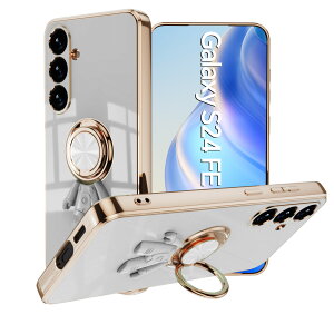 �y�K���X�t�B�����t���zGalaxy s24 FE �P�[�X �����O��̌^�P�[�X �J�������b�Y�ی� �F���� �X�^���h�@�\ �����h�~ ����~�� 360°��] galaxys24fe �M�����N�V�[ SIM�t���[ ���u���X�^���h ���^�J�o