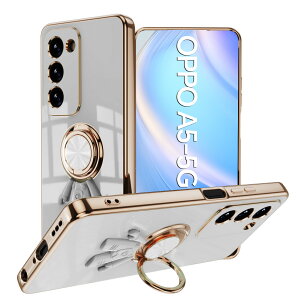 �y�K���X�t�B�����t���zOPPO A5 5G �P�[�X �����O��̌^�P�[�X �J�������b�Y�ی� �F���� �X�^���h�@�\ �����h�~ ����~�� 360°��] OPPOA5 5G A502OP CPH2751 �I�b�| �J�o�[ �I�b�| ���u���X�^���h ��