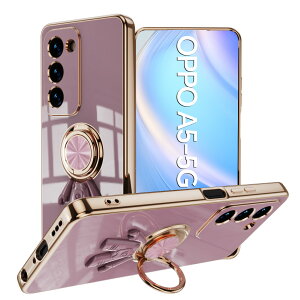 OPPO A5 5G �P�[�X �����O��̌^�P�[�X �J�������b�Y�ی� �F���� �X�^���h�@�\ �����h�~ ����~�� ���菝�h�~ 360°��] �X�g���b�v�z�[���t�� OPPOA5 5G A502OP CPH2751 �I�b�| �J�o�[ �I�b�| ���u���X
