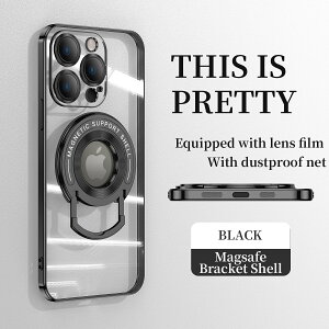 �y�u���[���C�g�J�b�g�K���X�t�B�����t���ziPhone13 pro Max �P�[�X Magsafe �����O �X�^���h�@�\ TPU �ϏՌ� ���� ���b�L���H �����O�t�� �����h�~ ����~�� ���菝�h�~ iPhone13�v���}�b�N�X�P�[�X 