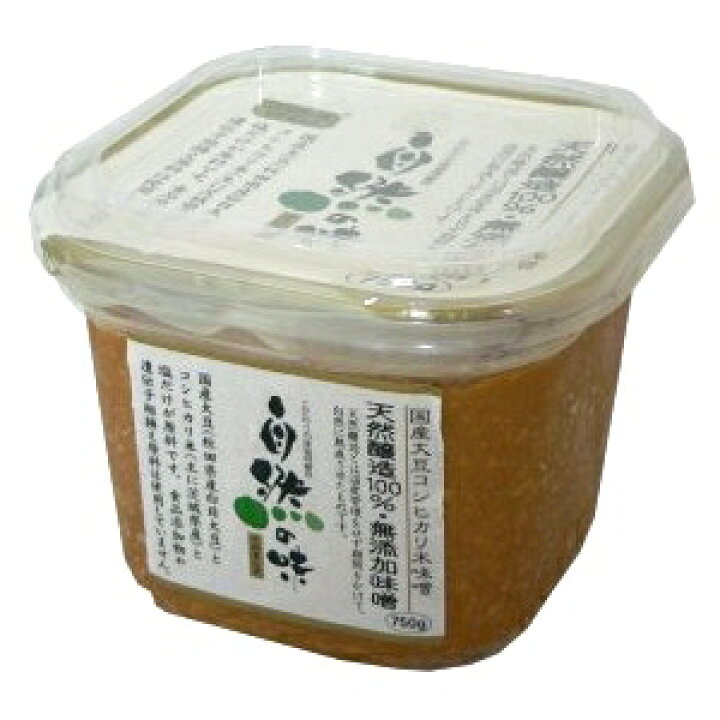 在庫あり 即納】 自然の味そのまんま 国産大豆コシヒカリ米味噌 750g