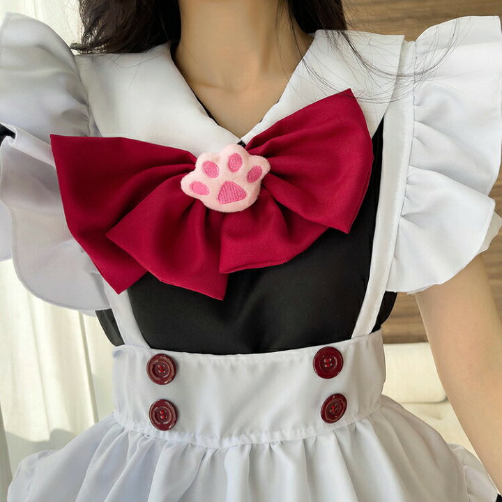 楽天市場】メイド服 赤 メイド 服 【送料無料】コスプレ ハロウイーン 