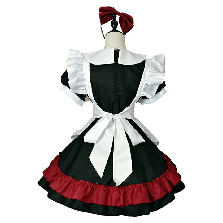 楽天市場】メイド服 赤 メイド 服 【送料無料】コスプレ ハロウイーン 