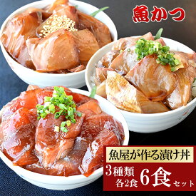 【P10倍】3品6食 漬け丼 冷凍 魚 海鮮丼内容量 味付 鮮度 3拍子揃っての高評可 3種×2パック 計6食 海鮮漬け丼セット1パック 約100g さかな ネタ約80g タレ約25g母の日 ギフト 実用 海鮮 魚 海鮮丼セット 海鮮セット