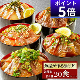今なら【ポイント5倍！】5品20食 漬け丼 冷凍 海鮮 5種×4パック 計20食 大容量 海鮮丼セット 魚 詰め合わせ 魚 骨なし 海鮮丼 海鮮セット 個包装 魚 骨なし 真空パック 魚 骨なし 魚 ギフト 骨なし魚 お中元 ギフト 海鮮 詰め合わせ