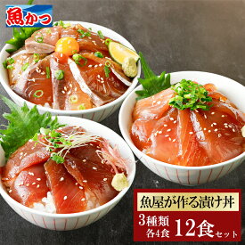 12食 父の日 3品12食 80g 3種×4パック 計12食 ギフト 冷凍 漬けマグロ 時短料理 海鮮丼 漬け丼セット 海鮮丼セット 魚ギフト 海鮮セット 小分け 真空パック 個包装 骨なし 骨なし魚 海鮮丼の具 夏ギフト お中元