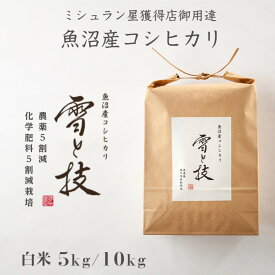 【 令和7年産 新米 】 魚沼産 コシヒカリ 雪と技 白米 5kg 10kg 農薬5割減・化学肥料5割減栽培 金賞 最優秀賞 特別栽培 令和7年 新潟 お米 ゆきとわざ 高級 最高級 ギフト 贈り物 ミシュラン星付き店御用達 魚沼産こしひかり 麓 ろく 送料無料 あす楽