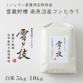 【 令和7年産 新米 】 雪蔵貯蔵米 南魚沼産 コシヒカリ 雪と技 白米 5kg 10kg 農薬8割減・化学肥料不使用栽培 最高金賞 特別優秀賞 優秀賞 令和7年 新潟 お米 ゆきとわざ ミシュラン星付き店御用達 高級 最高級 贈り物 魚沼産こしひかり こまがた 送料無料 あす楽