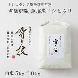 【 令和7年産 新米 】 雪蔵貯蔵米 魚沼産 コシヒカリ 雪と技 白米 5kg 10kg 農薬5割減・化学肥料5割減栽培 金賞 最優秀賞 特別栽培 令和7年 新潟 お米 ゆきとわざ 高級 最高級 ギフト 贈り物 ミシュラン星付き店御用達 魚沼産こしひかり 麓 ろく 送料無料 あす楽