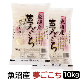 令和5年産 魚沼産 夢ごこち 白米 10kg (5kg×2袋) 新潟県産 送料無料 新潟 夢ごこち こめ お米 米 米10kg 米10キロ お米10キロ 白米 ブランド米 お米マイスター認定 贈り物 お祝い お取り寄せ ギフト 受注精米 【送料無料（北海道・九州・沖縄は除く）離島は発送不可】