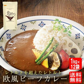 12kg レトルト カレー 1kg×12袋 欧風 ビーフカレー 食研カレー レトルトカレー 在宅 徳用 買置き 送料無料応援 在庫処分 フードロス 日本食研 ごはん ギフト 2026