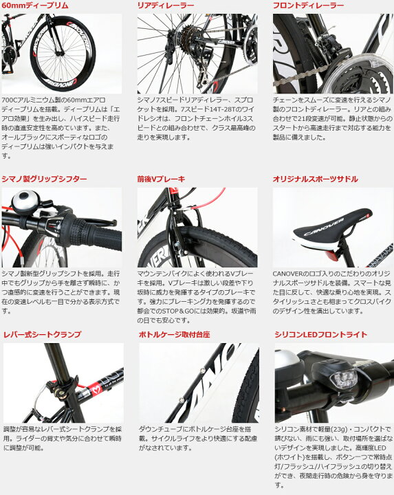 楽天市場】CANOVER / カノーバー CAC-025 NYMPH（ニンフ） 700C クロス 