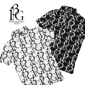 1PIU1UGUALE3 GOLF ウノピュウノウグァーレトレ ゴルフ 113G ロゴ総柄 ポロシャツ 半袖 GRT135-POE356 国内正規品