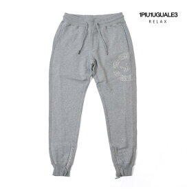【50%OFFセール】1PIU1UGUALE3 RELAX ウノピゥウノウグァーレトレ リラックス メンズ サークルロゴ ラインストーン スウェット パンツ ジョガーパンツ セットアップ対応 グレー ブラック usb-23070 2023-24AW 国内正規品 おしゃれ かっこいい ブランド