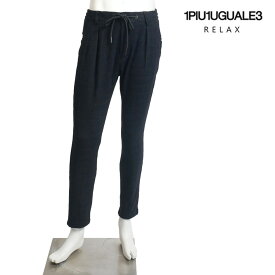 【30%OFFセール】1PIU1UGUALE3 RELAX ウノピゥウノウグァーレトレ リラックス ジャガード スラックス ブラック M L XL usb-25139