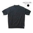 ANTICIPO アンティーチポ メンズ grillo smooth ヘンリーネック 半袖 カットソー ショートスリーブ Tシャツ ホワイト ブラック 国内正規品