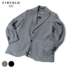CIRCOLO1901 メンズ ジャージ テーラード ジャケット セットアップ対応 2204-358001p ブラック 国内正規品