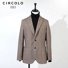 CIRCOLO1901 チルコロ1901 メンズ グレンチェック ジャケット テーラードジャケット BRUCIATO 3204-410618 ブランド 国内正規品