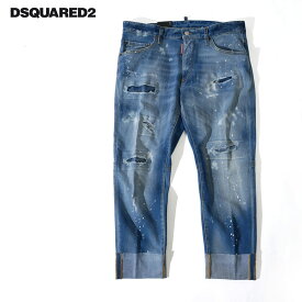 DSQUARED2 ディースクエアード メンズ SAILOR セーラー デニム パンツ ジーンズ ボタンフライ ストレッチ ネイビーデニム s74lb1497 2024SS 国内正規品