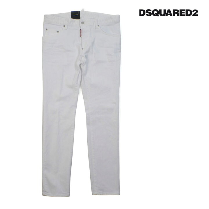 ディースクエアード　ホワイトデニム46 DSQUARED2(ディースクエアード) / ホワイトデニムパンツ/46/デニム/ホワイト/サンダーバード/フラワー刺繍/ステッチデザイン |  古着の販売・通販ならセカンドストリート 