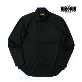 【30％OFF セール】giab's archivio ジャブスアルキヴィオ メンズ DUCCIO デュッチョ 70th テクノウール シャツ 長袖 ロングスリーブ セットアップ対応 チャコールグレー ブラック go70-a5654 2023-24AW 国内正規品
