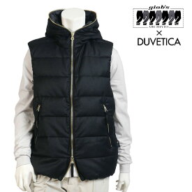 【20%OFFセール】giab's archivio ジャブスアルキヴィオ ポンザ DUVETICA コラボ ダウンベスト ponza a8143 グレー ブラック 46 48 50 grey black