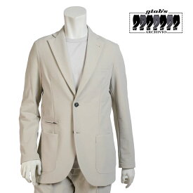 【30%OFFセール】giab's archivio ジャブスアルキヴィオ ストロッツィ 戸賀敬城 コラボ ジャケット TOGAGE stroozzi lv a5773 ライトベージュ ブラック 42 44 46 48 50 lightbeige black