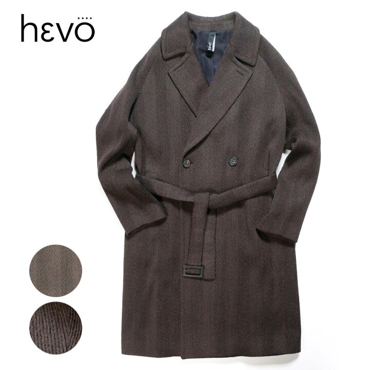 楽天市場】【10%OFFセール】hevo イーヴォ メンズ ダブルコート 
