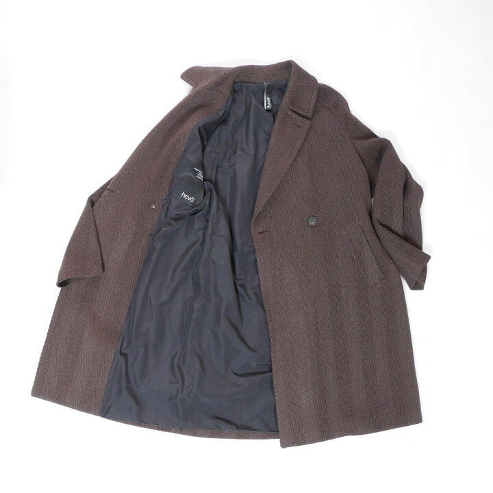 楽天市場】【10%OFFセール】hevo イーヴォ メンズ ダブルコート 