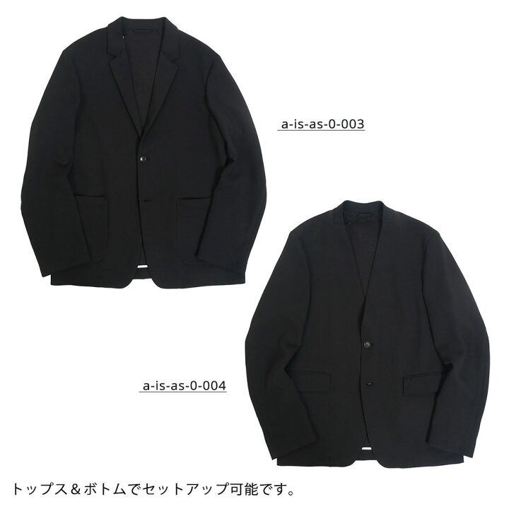 楽天市場】ISPIRA イスピラ ノーカラージャケット S M L LL black NO