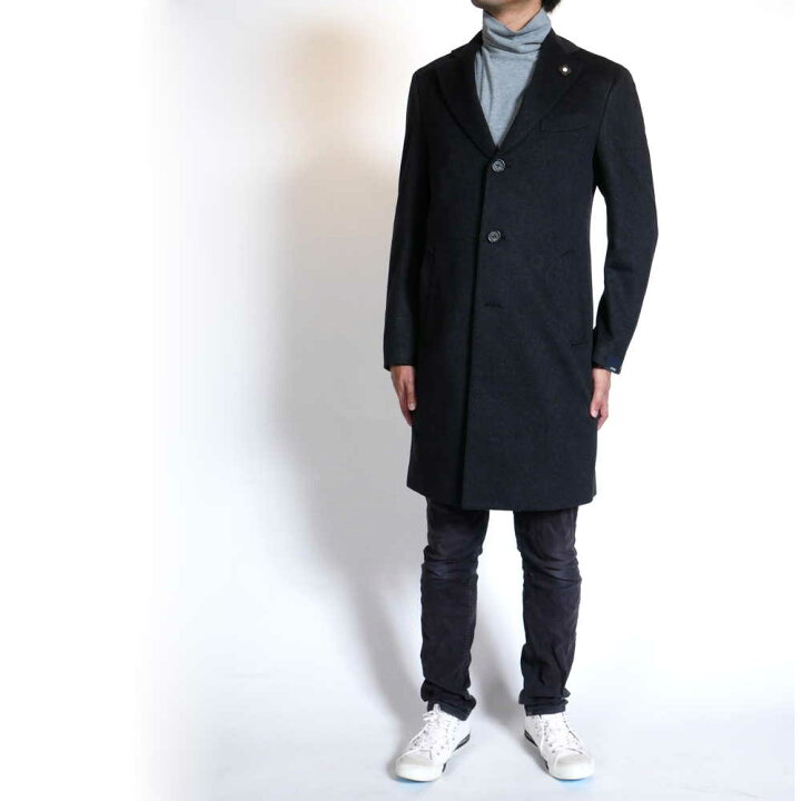 楽天市場】LARDINI ラルディーニ チェスターコート メルトンウール 