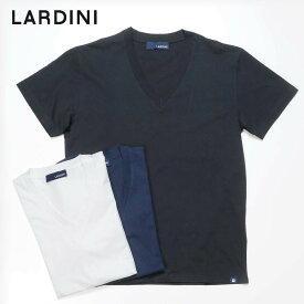 LARDINI ラルディーニ メンズ vネック カットソー 半袖 Tシャツ シンプル 2116-2ltmc47058 国内正規品
