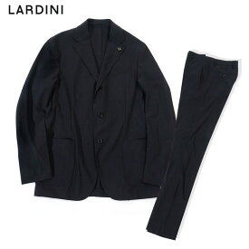 LARDINI ラルディーニ メンズ ストレッチ セットアップ スーツ テーラードジャケット スラックス ロングパンツ ブラック ブランド ビジネス 3216-8l143aq721 国内正規品