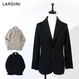 LARDINI ラルディーニ メンズ ニット ジャケット テーラードジャケット カーディガン 長袖 ベージュ ブラック ブランド 3216-aljm56j000 2023-24AW 国内正規品