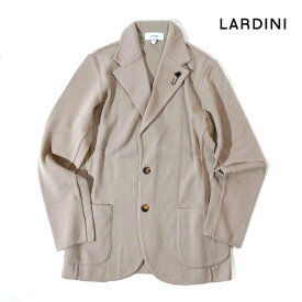 LARDINI ラルディーニ メンズ ニット ジャケット テーラードジャケット カーディガン 長袖 ベージュ ブラック ブランド 3216-aljm56j000 2023-24AW 国内正規品