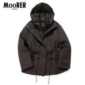 MOORER ムーレー ZERMATT-LE レディース フーデッド ダウンジャケット コート サファリジャケット ウール カシミア 358-41154 国内正規品