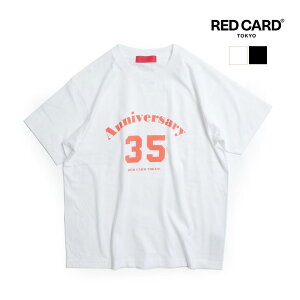 �y40%OFF�Z�[���zRED CARD Tokyo ���b�h�J�[�h �g�[�L���[ 35th anniversary-T ���� �J�b�g�\�[ �I�[�K�j�b�N�R�b�g�� T�V���c �z���C�g �u���b�N �� �� ogw252101