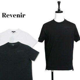 Revenir リブ二ール メンズ クルーネック 半袖 カットソー スピンギザコットン Tシャツ ホワイト ブラック int-001 国内正規品