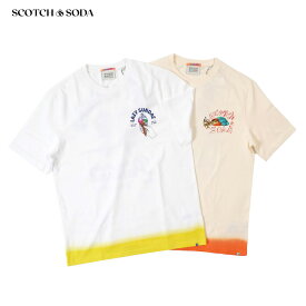SCOTCH&SODA スコッチアンドソーダ メンズ 半袖 プリント Tシャツ カットソー 292-14407 2024SS 国内正規品 ブランド