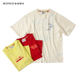 SCOTCH&SODA スコッチアンドソーダ メンズ 半袖 プリント Tシャツ カットソー 292-14414 2024SS 国内正規品 ブランド