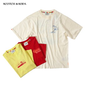 【期間限定ポイントアップ】SCOTCH&SODA スコッチアンドソーダ メンズ 半袖 プリント Tシャツ カットソー 292-14414 2024SS 国内正規品 ブランド