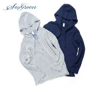 【20%OFFセール】Seagreen シーグリーン BIG WAFFLE MEXICAN HOODIE メンズ ビッグワッフル オニワッフル メキシカンパーカー プルオーバー シンプル 無地 msea22s8596-m 国内正規品