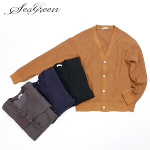 �y30%OFF �Z�[���zSeagreen �V�[�O���[�� �����Y ONI WAFFLE CARDIGAN �I�j���b�t���J�[�f�B�K�� msea22a8282-m �������K�i