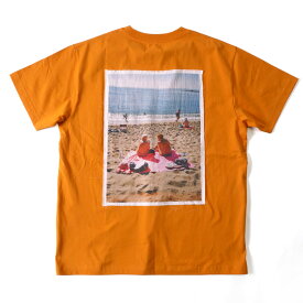 Seagreen シーグリーン メンズ フォトプリント Tシャツ 半袖カットソー msea23s8300-m ホワイト オレンジ 国内正規品