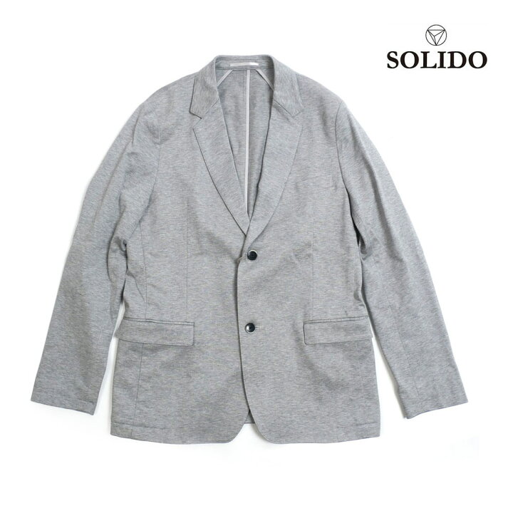 楽天市場】SOLID ソリード 度詰めジャケット テーラード ライトグレー 