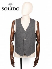 【SALE 返品交換不可】【70%OFFセール】 国内正規品 SOLIDO ソリード ACCIAIO 度詰め鹿の子 4B ジャージー シングルジレ ベスト MSL19A474 チャコールグレー