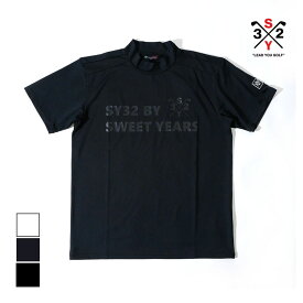 SY32 by SWEET YEARS GOLF エスワイ サーティトゥ バイ スウィートイヤーズ ゴルフ メンズ モックネック 半袖 Tシャツ カットソー ホワイト ブラック ネイビー エスワイ32 11305-4 2024SS 春夏 国内正規品 ブランド